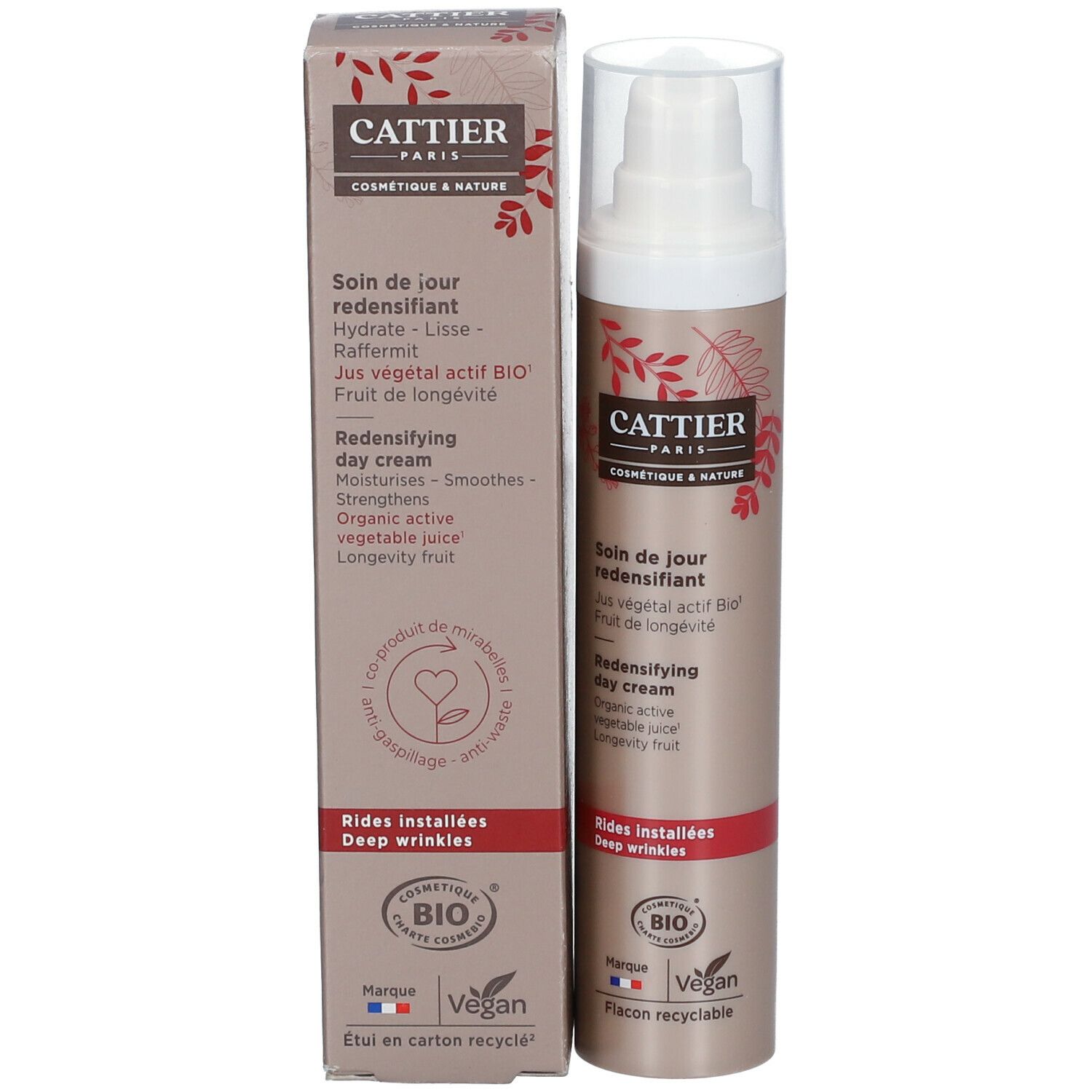 CATTIER Verstevigende dagverzorging - Gevestigde rimpels - Langlevend fruit - 50ml