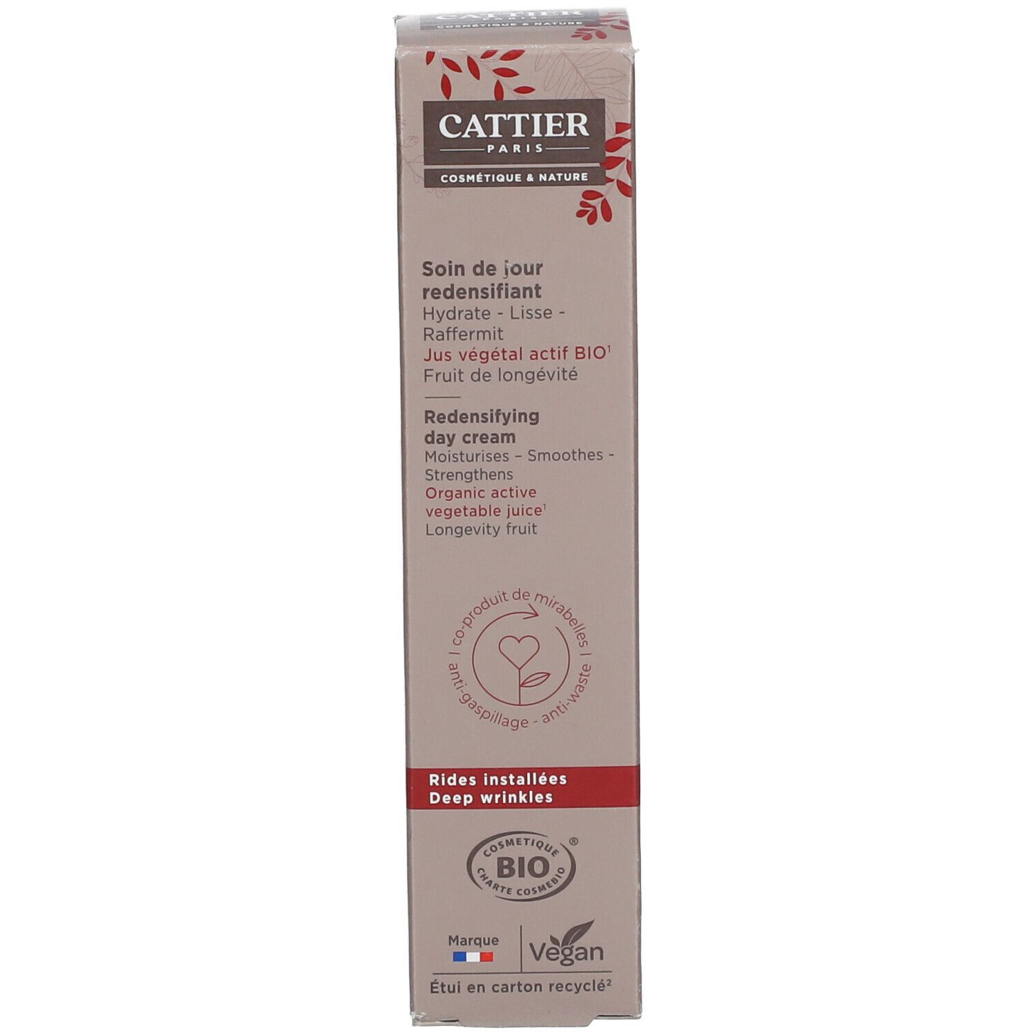 CATTIER Verstevigende dagverzorging - Gevestigde rimpels - Langlevend fruit - 50ml