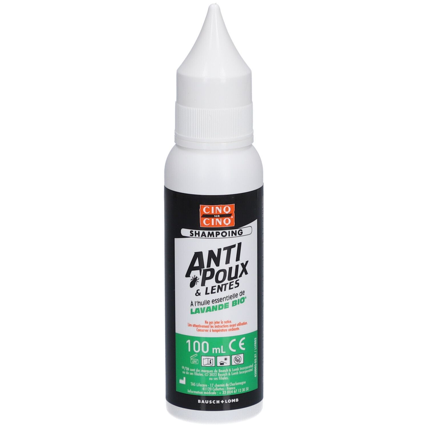 Cinq sur Cinq Anti-luizen- en neten shampoo gel Lavendel  - Essentiele Lavendelolie Bio