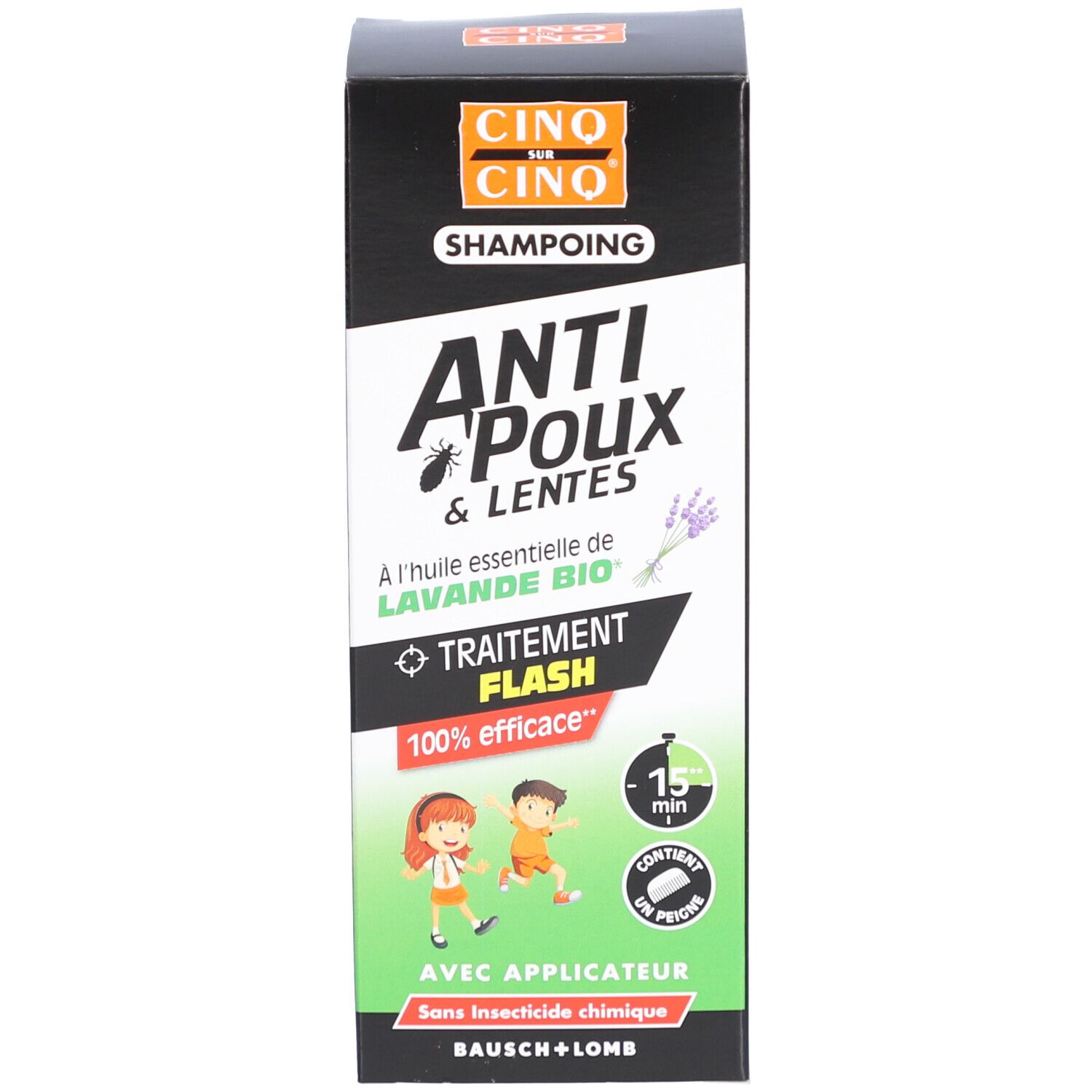 Cinq sur Cinq Anti-luizen- en neten shampoo gel Lavendel  - Essentiele Lavendelolie Bio