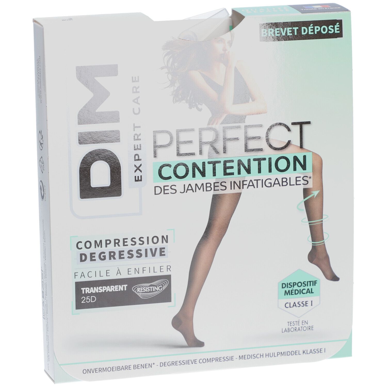 DIM Perfect Contention - Collants transparents 25D - Noir - Taille 3