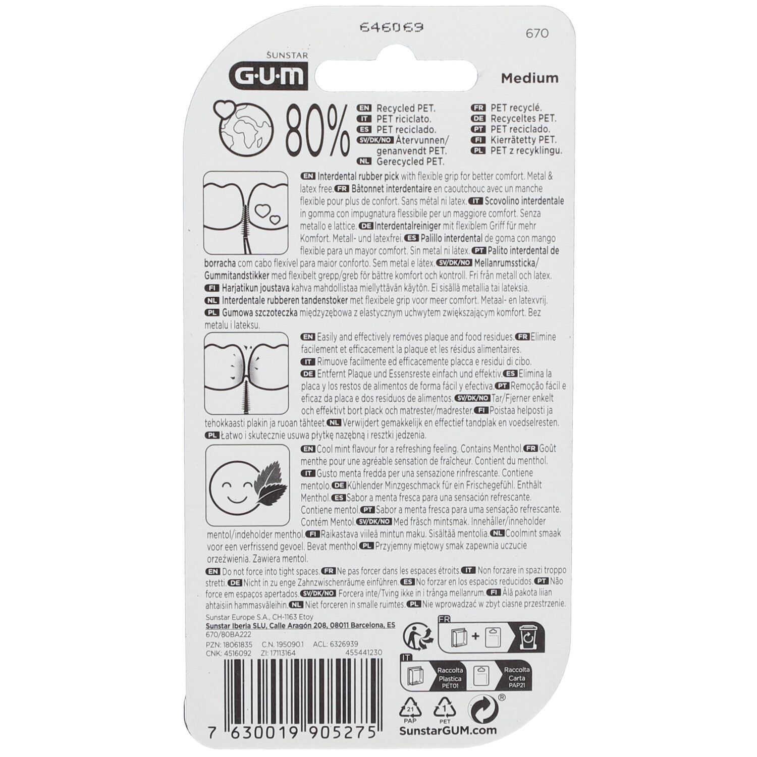 GUM SOFT-PICKS COMF FLEX MINT M100
