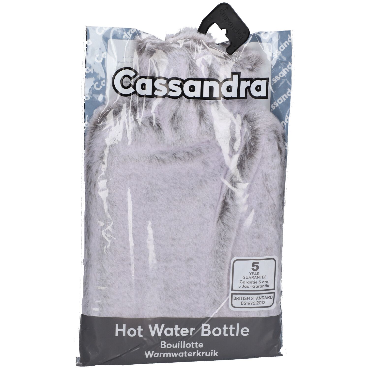 Cassandra warmwaterkruik hoes van imitatiebont Lichtgrijs 1.8L