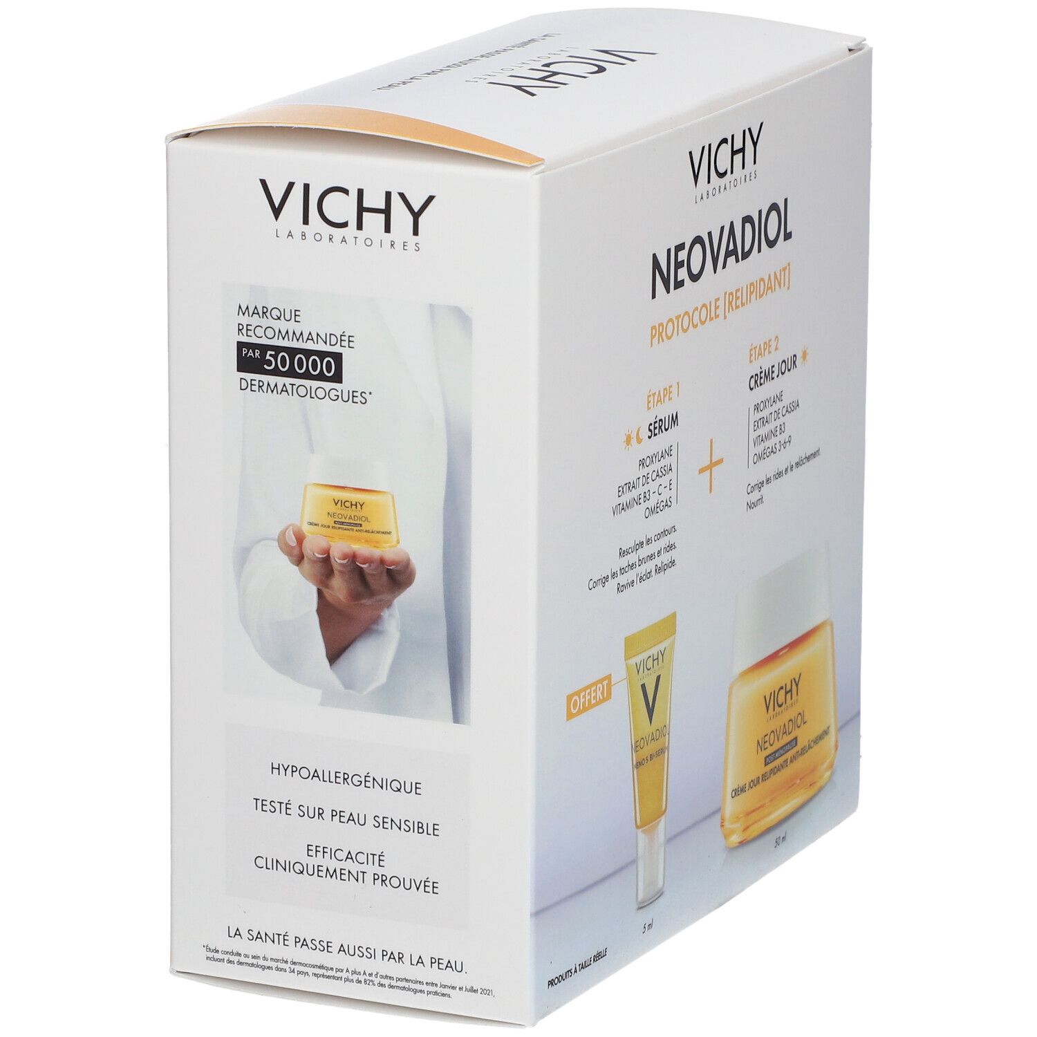 Vichy Coffret Neovadiol Protocole Post-Ménopause Relipidant Crème post-ménopause 50ml + Mini Sérum Neovadiol 15ml Offert
