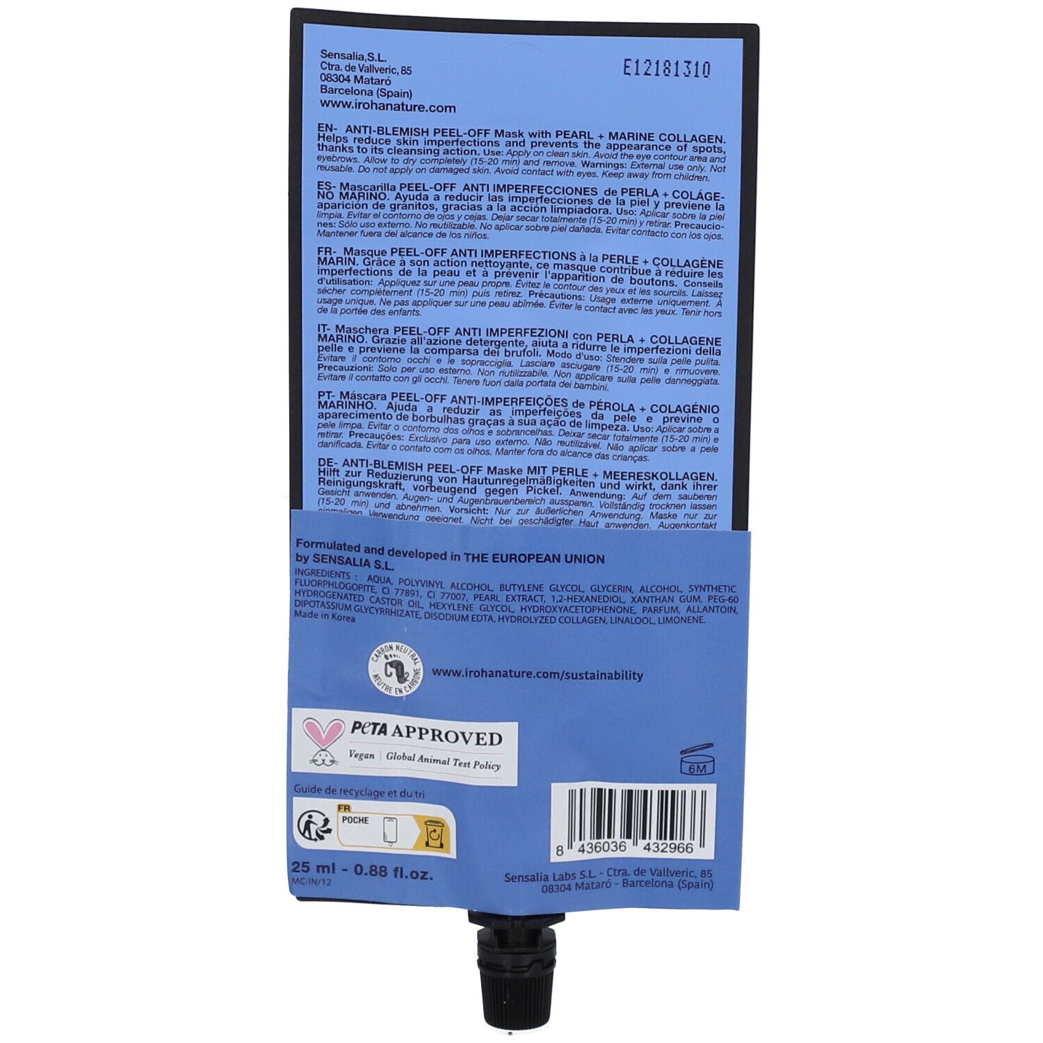 Iroha Nature Talisman Shine Peel-Off-Mask Anti-Blemish Confidence