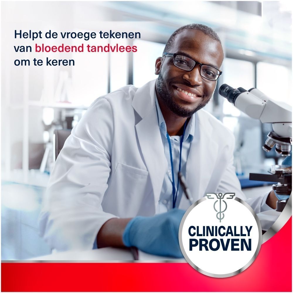 Vergelijking van tanden: links ontstoken tandvlees, rechts gezonde tanden.