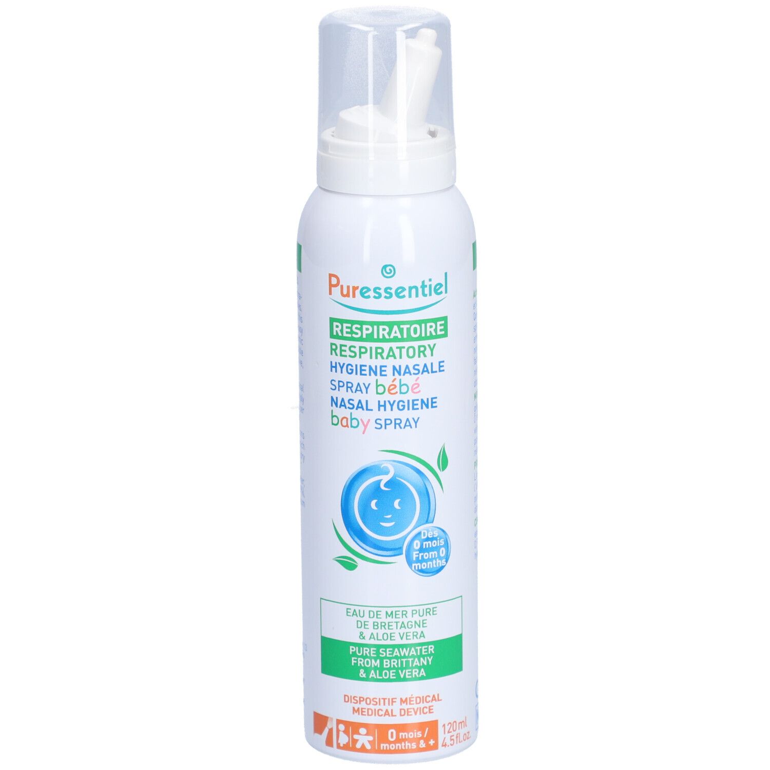 Puressentiel Respiratoire Bébé Spray Nasal à l’Aloe Vera