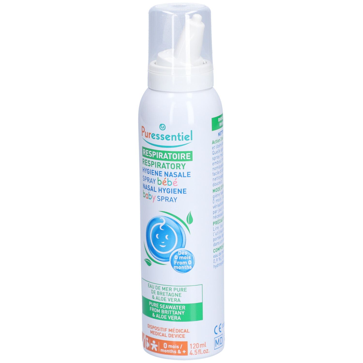 Puressentiel Respiratoire Bébé Spray Nasal à l’Aloe Vera