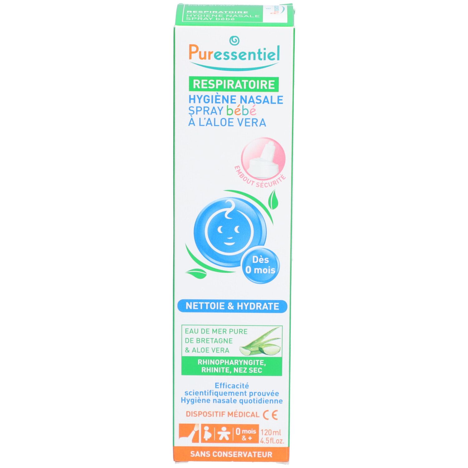 Puressentiel Respiratoire Bébé Spray Nasal à l’Aloe Vera