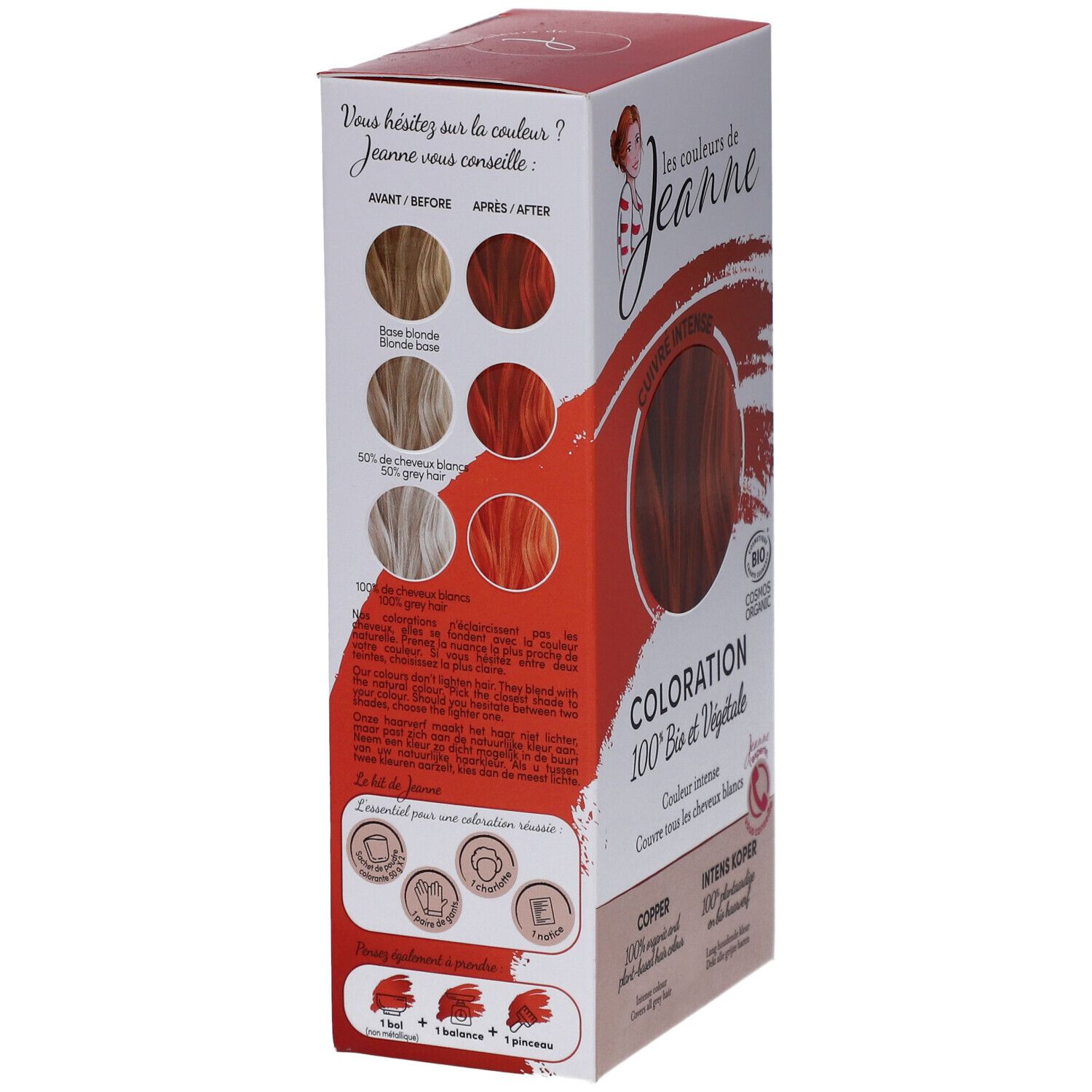 Les Couleurs de Jeanne Intense Copper Haarkleur 100% Plantenextracten