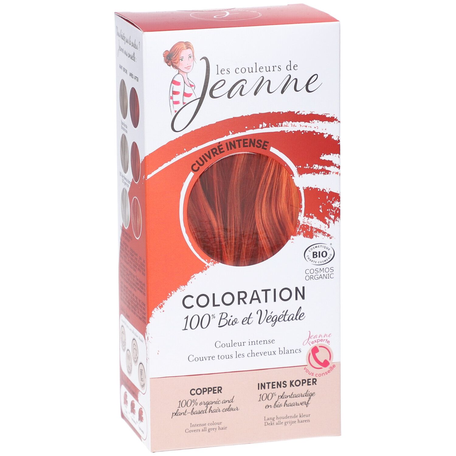 Les Couleurs de Jeanne Intense Copper Haarkleur 100% Plantenextracten