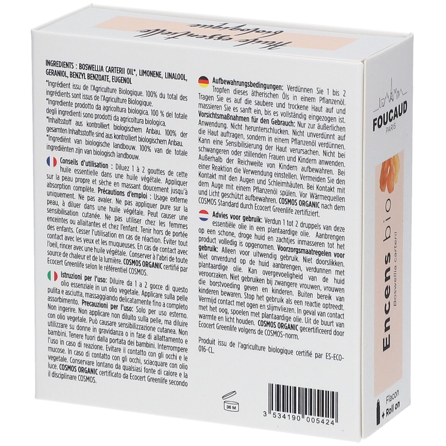 FOUCAUD Huile Essentielle Encens bio
