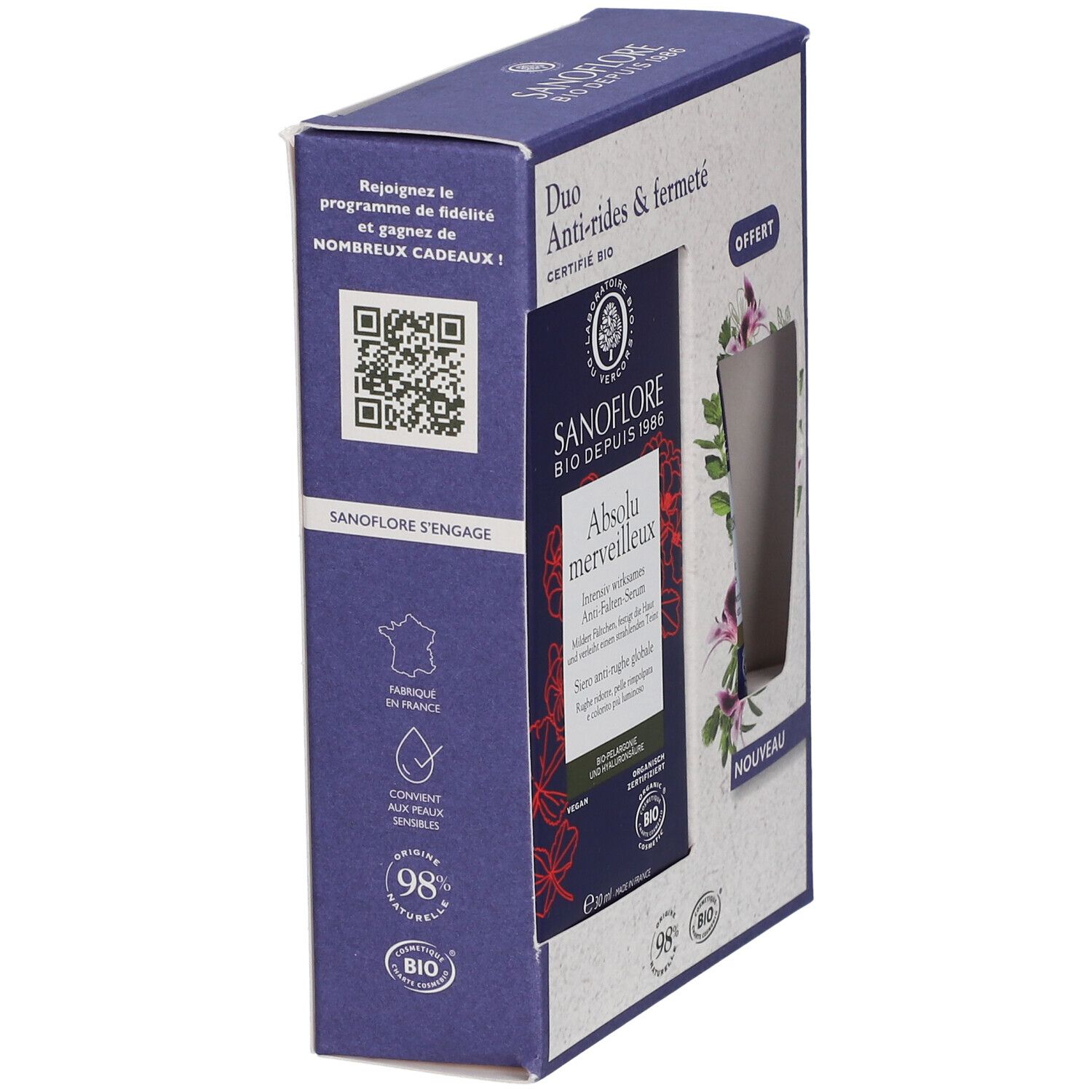 Sanoflore Set Duo Absolu Merveilleux Anti-Wrinkle Serum + Lifting Anti-Wrinkles Rich Cream