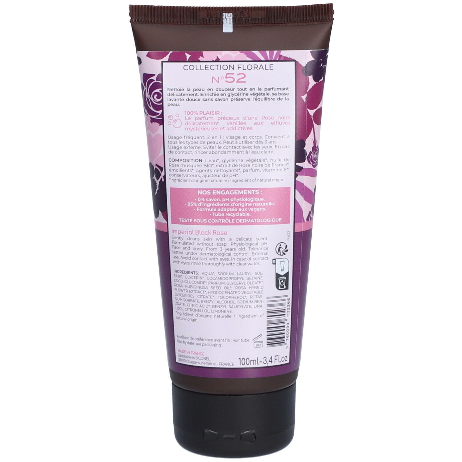 Osmaé Gel Douche Surgras Rose Noire Impériale