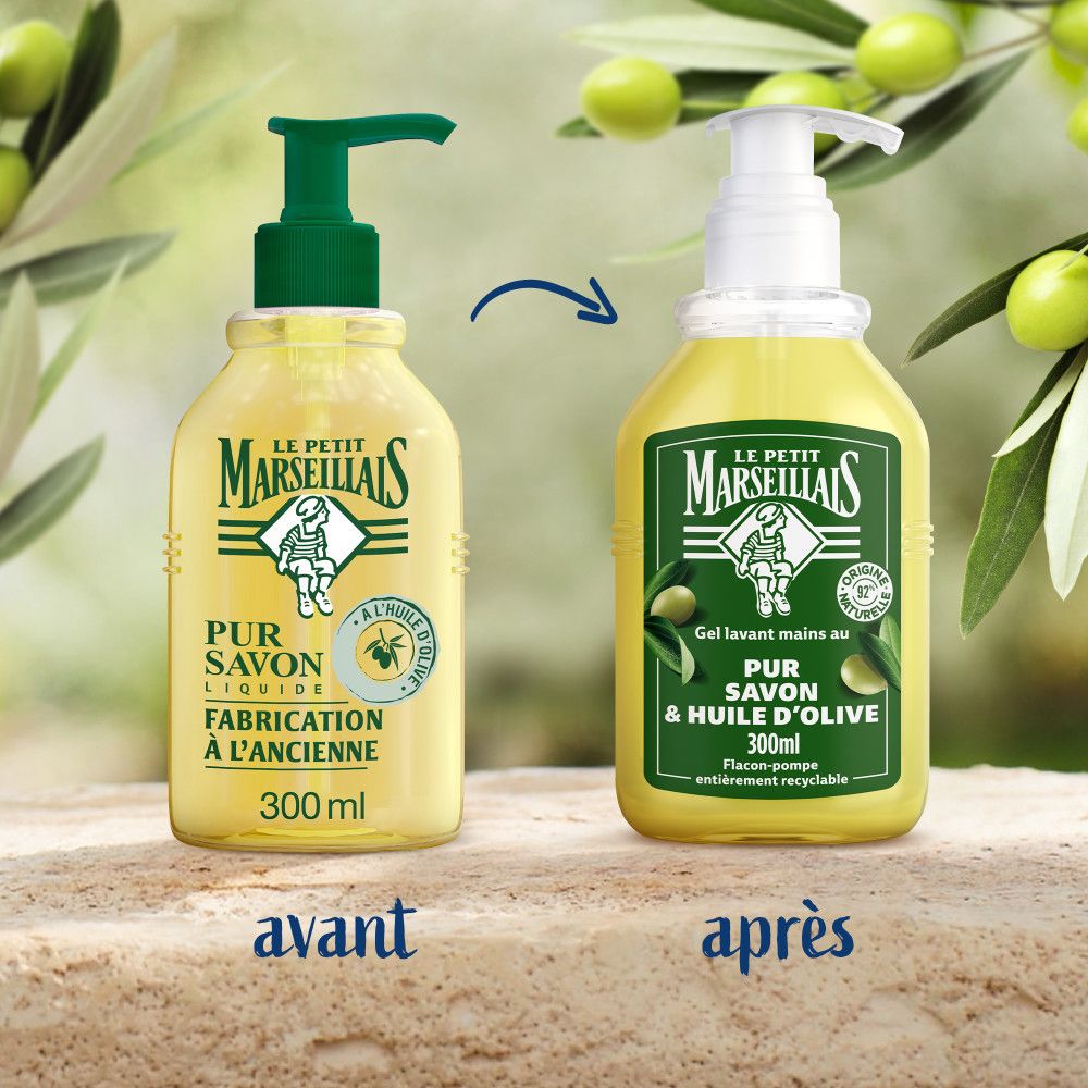 Comparaison avant-après. À gauche : ancien flacon. À droite : nouveau flacon.