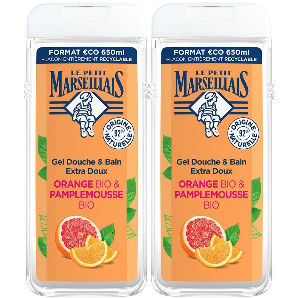 Le petit Marseillais Bad & Douchegel Sinaasappel & Grapefruit Bio