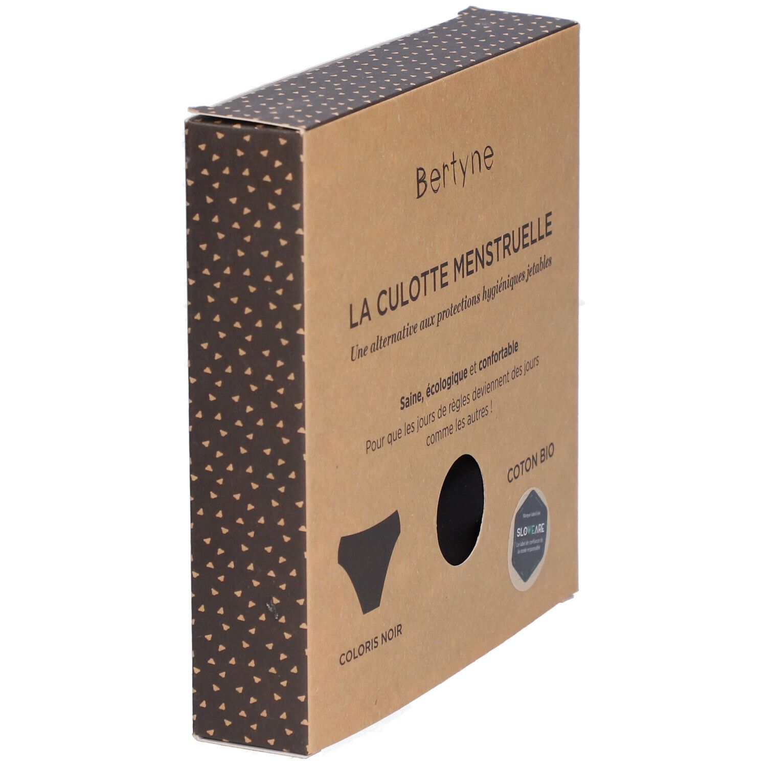 BERTYNE Menstruatieslip - Biologisch katoen - Medium flow - Maat 3XL - Zwart