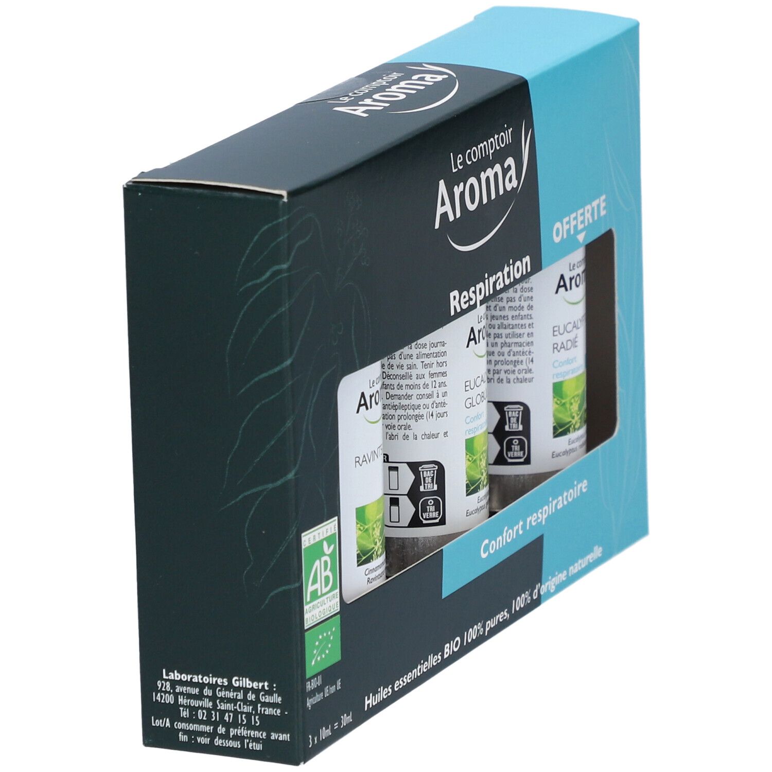 Lcaroma coffret trio huiles essentielles respiratoire bio