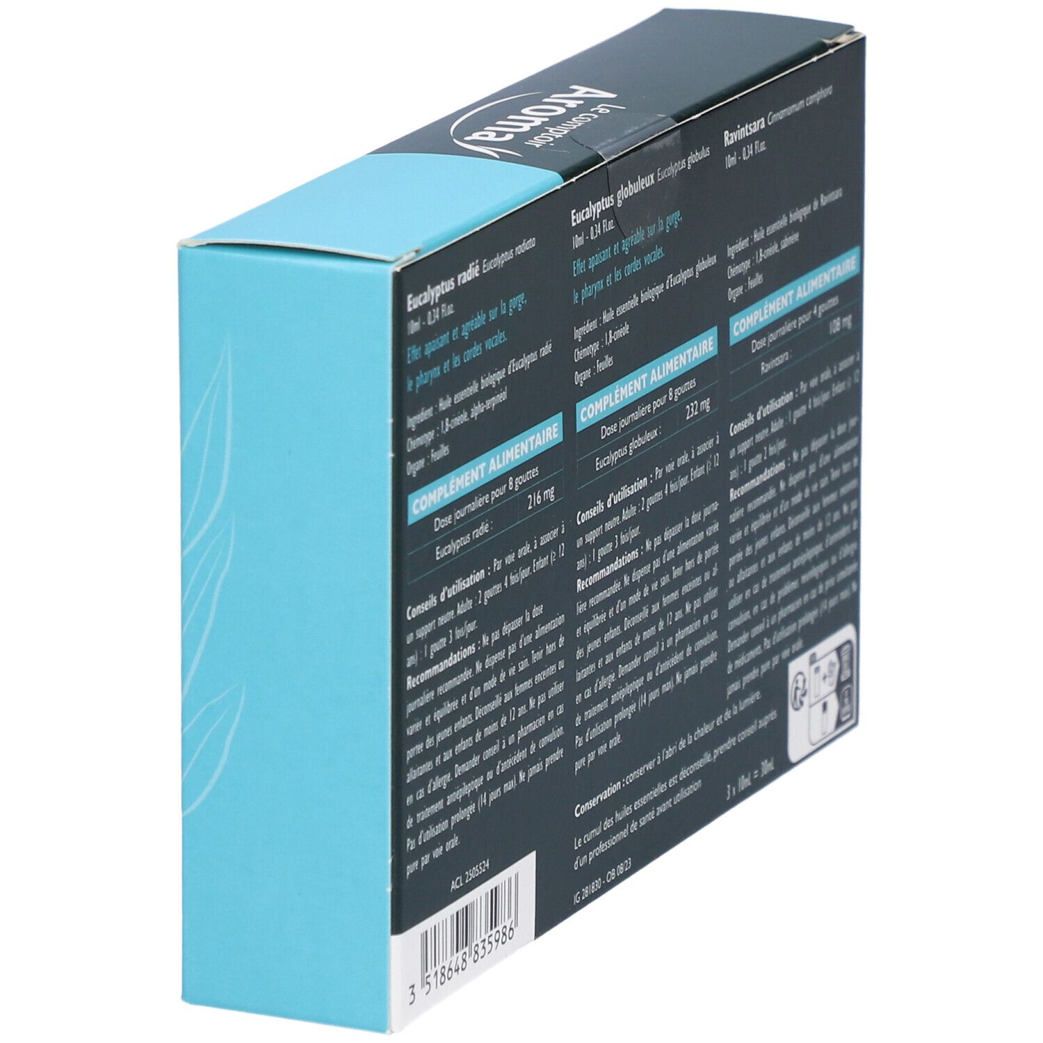 Lcaroma coffret trio huiles essentielles respiratoire bio