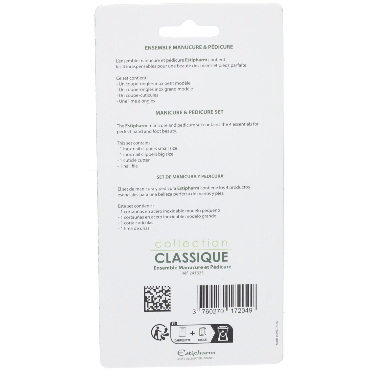 Estipharm Ensemble Manucure & Pédicure Collection Classique
