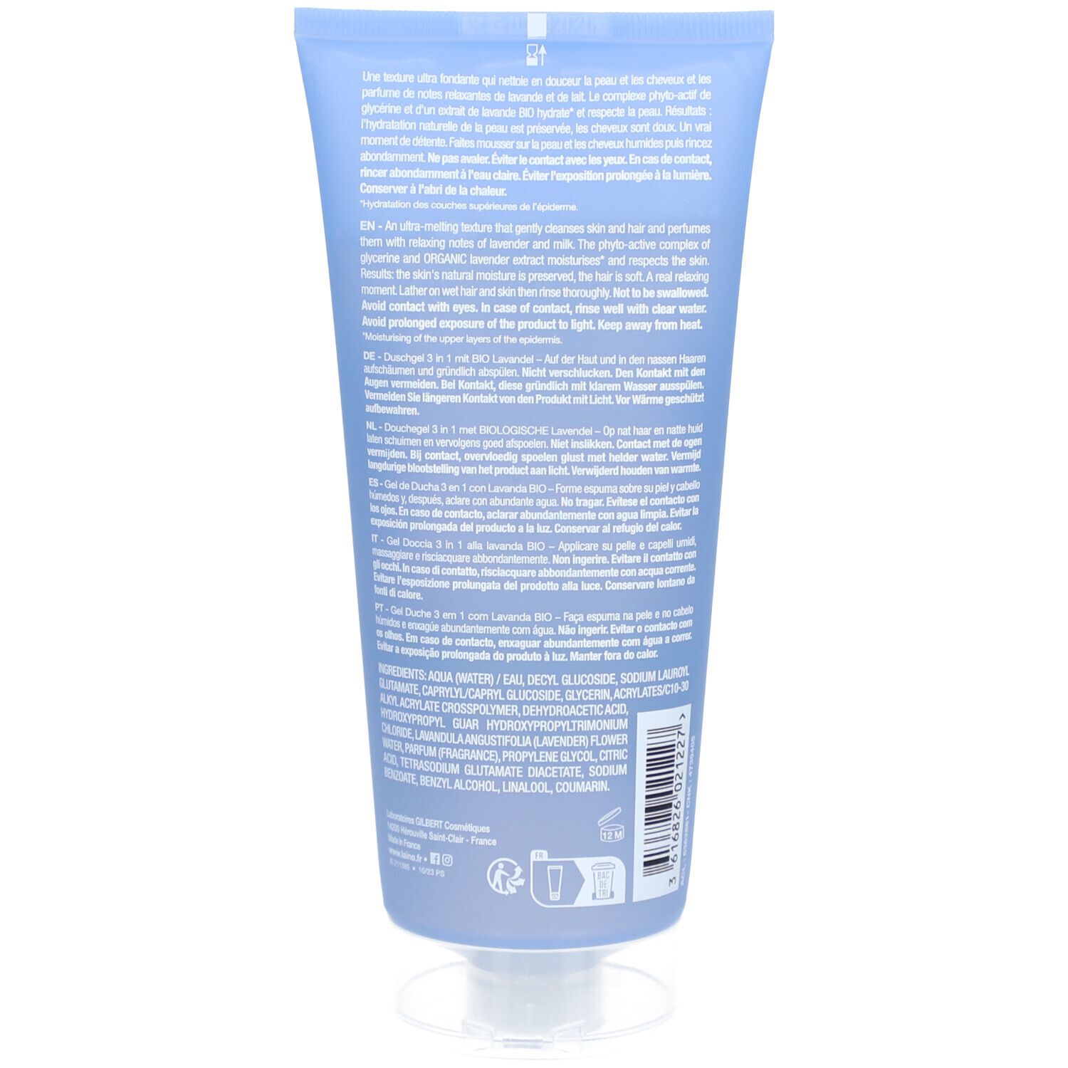Laino Organic Lavendel 3-in-1 Hydraterende Douchegel gezicht, lichaam en haar