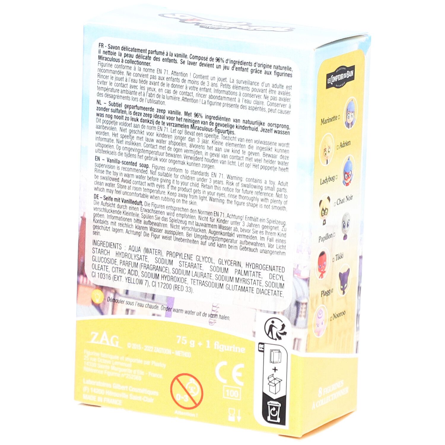 Miraculous - Vanillegeurzeep 75 g met beeldje