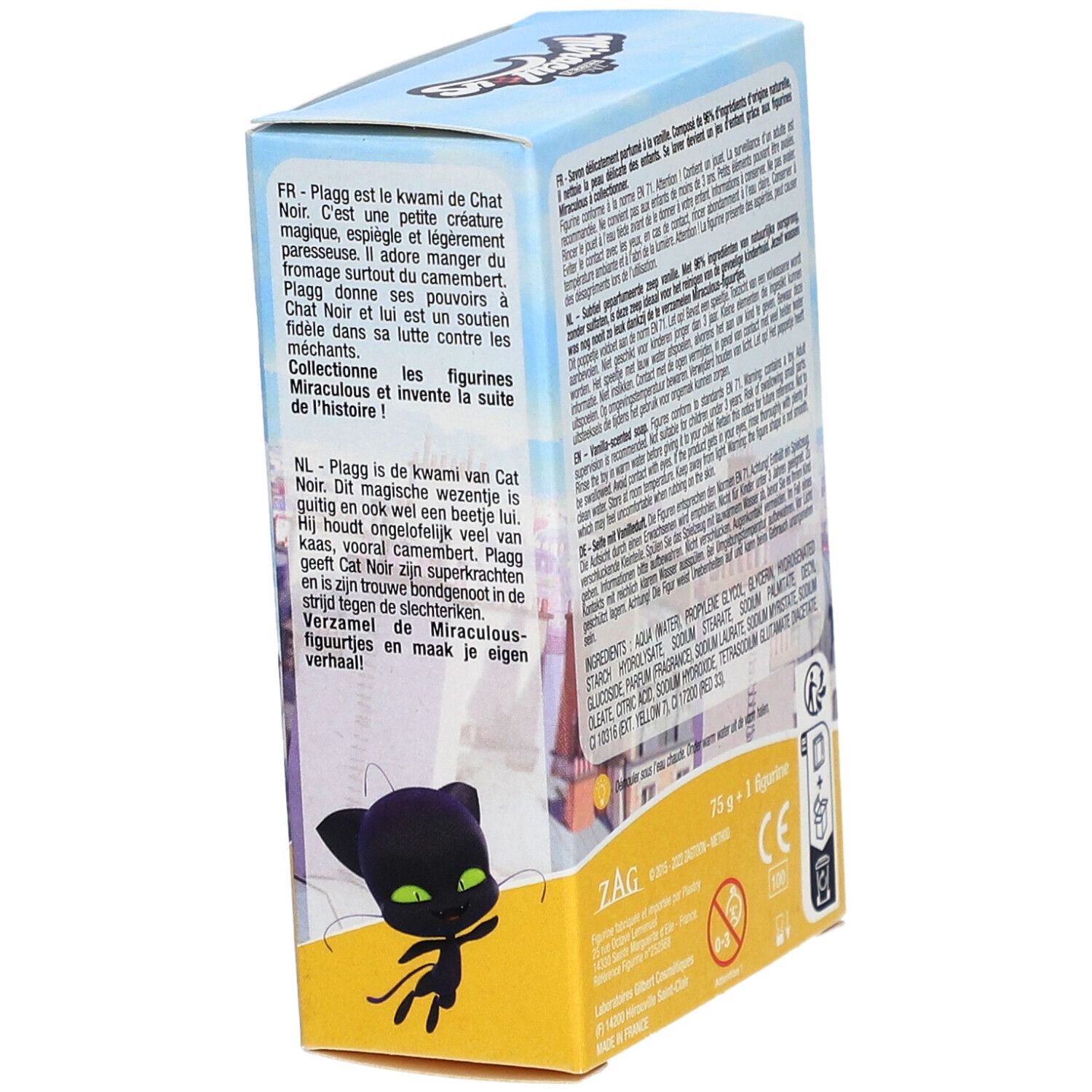 Miraculous - Vanillegeurzeep 75 g met beeldje