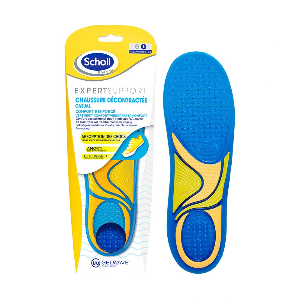 Scholl Expert Support Semelles Chaussure Décontractée Large Taille 41-46,5