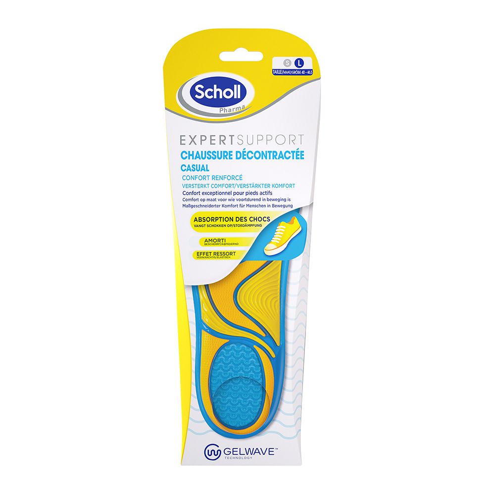 Scholl Expert Support Semelles Chaussure Décontractée Large Taille 41-46,5