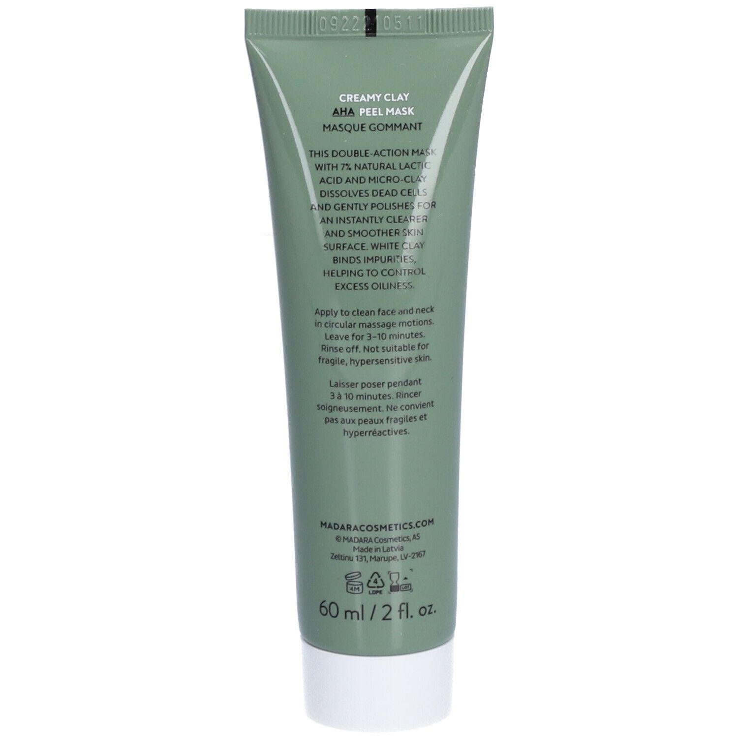 MÁDARA Masque Gommant AHA à l'Argile Blanche