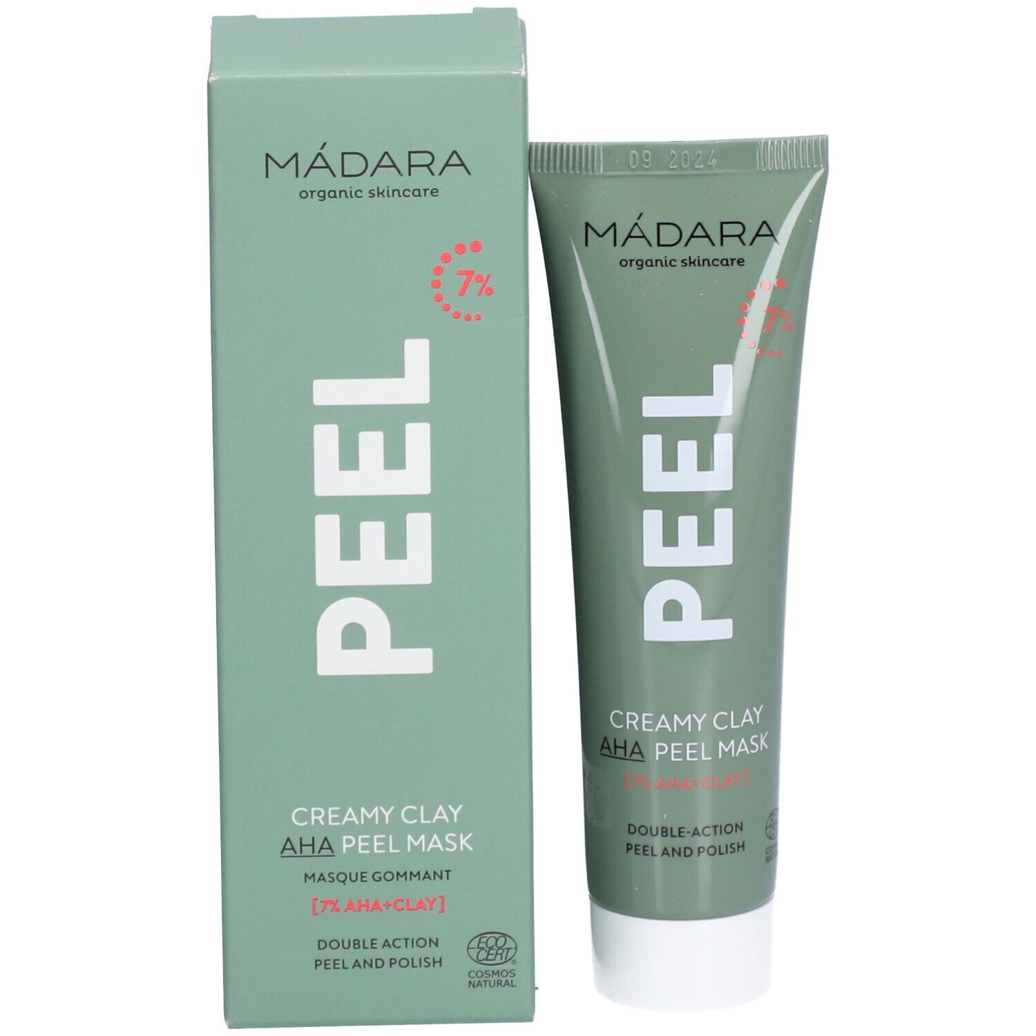 MÁDARA Masque Gommant AHA à l'Argile Blanche