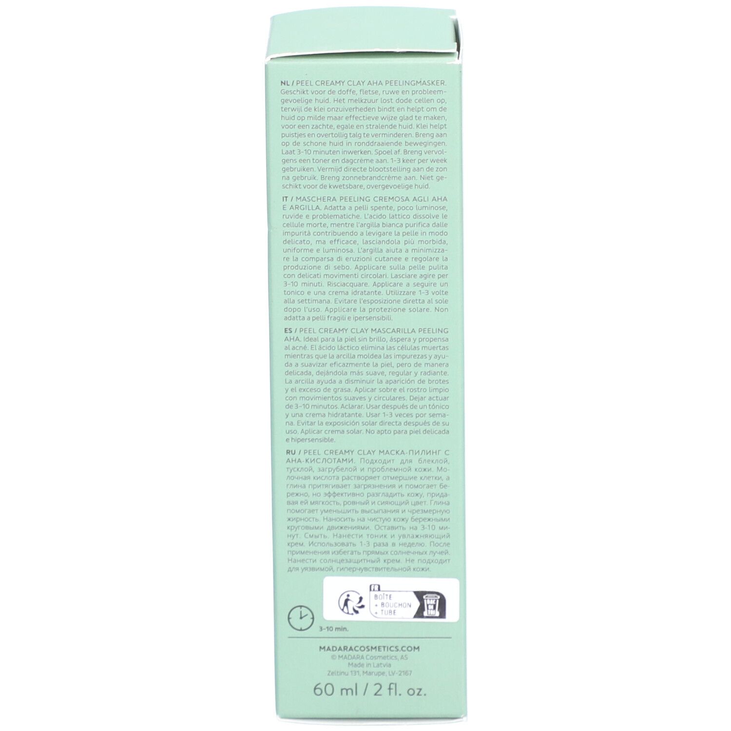 MÁDARA Masque Gommant AHA à l'Argile Blanche