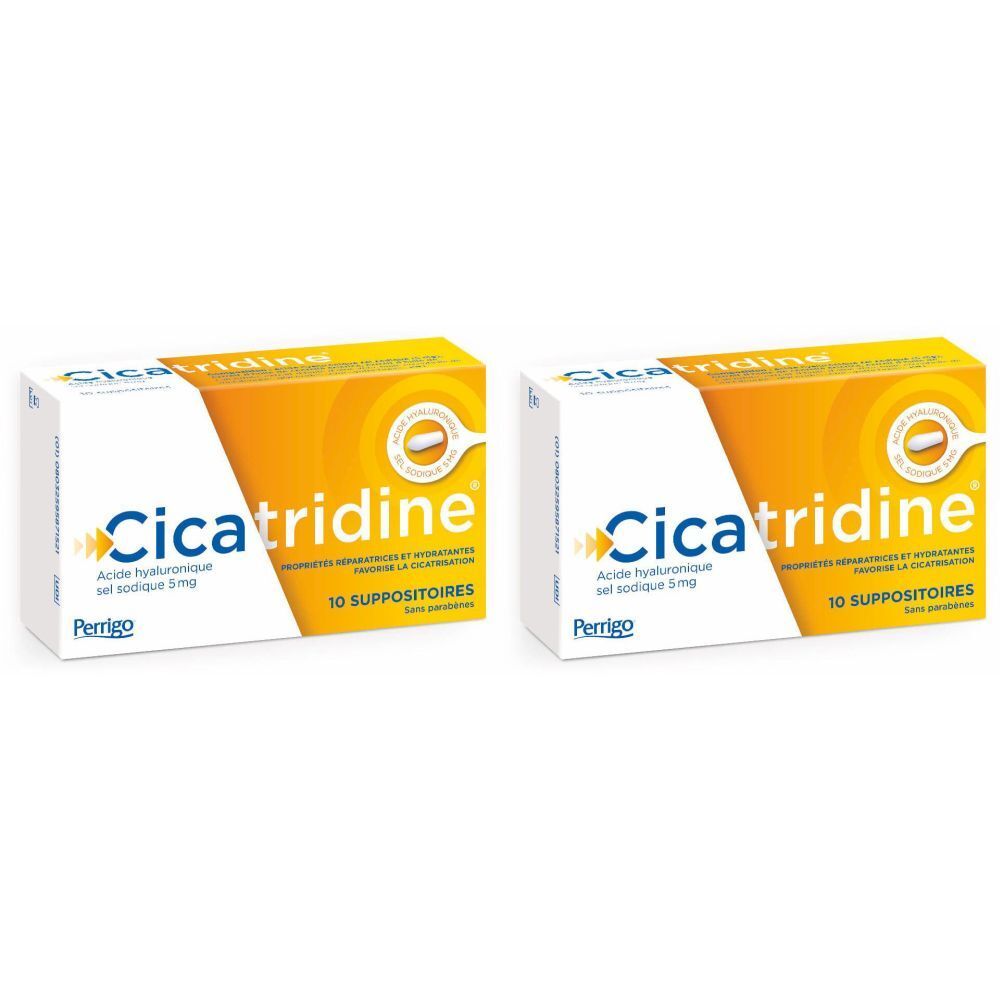 Cicatridine - 10 Suppositoires favorisant la cicatrisation à l'Acide Hyaluronique