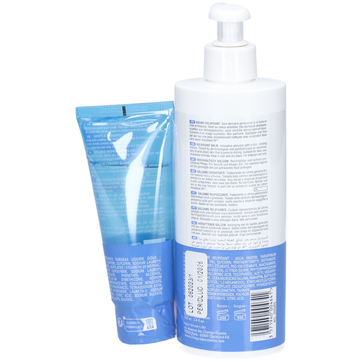 Noreva - Xerodiane AP+ Voedende lippenbalsem + Milde supervette gel