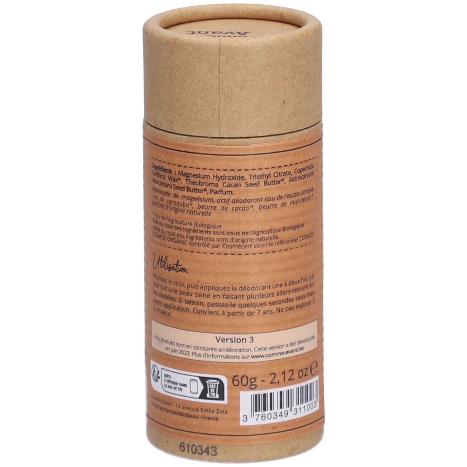 COMME AVANT DEO SOLIDE ABRICOT 60G