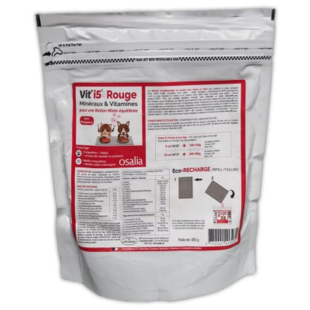 VIT'I5® Rood Mineralen & Vitaminen Hond/Kat Eco-Vulling