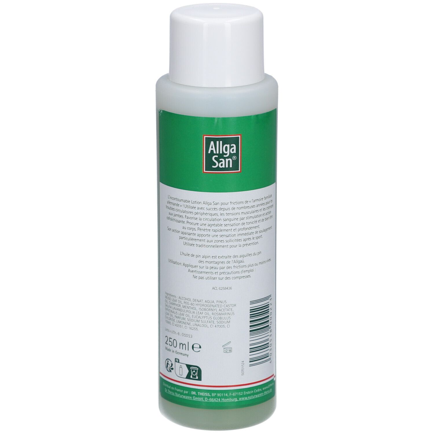Allga San® Lotion au Pin Alpin pour Frictions Cutanées