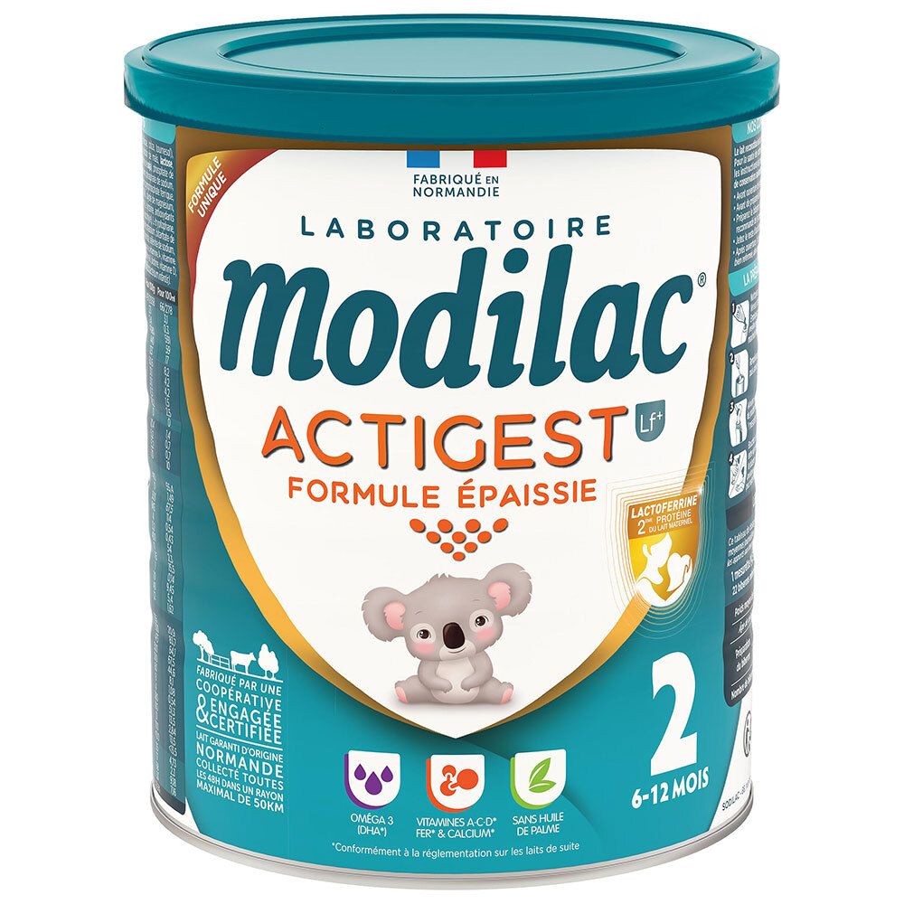 Boîte de lait Modilac Actigest LF+ 2 avec koala, pour 6-12 mois.