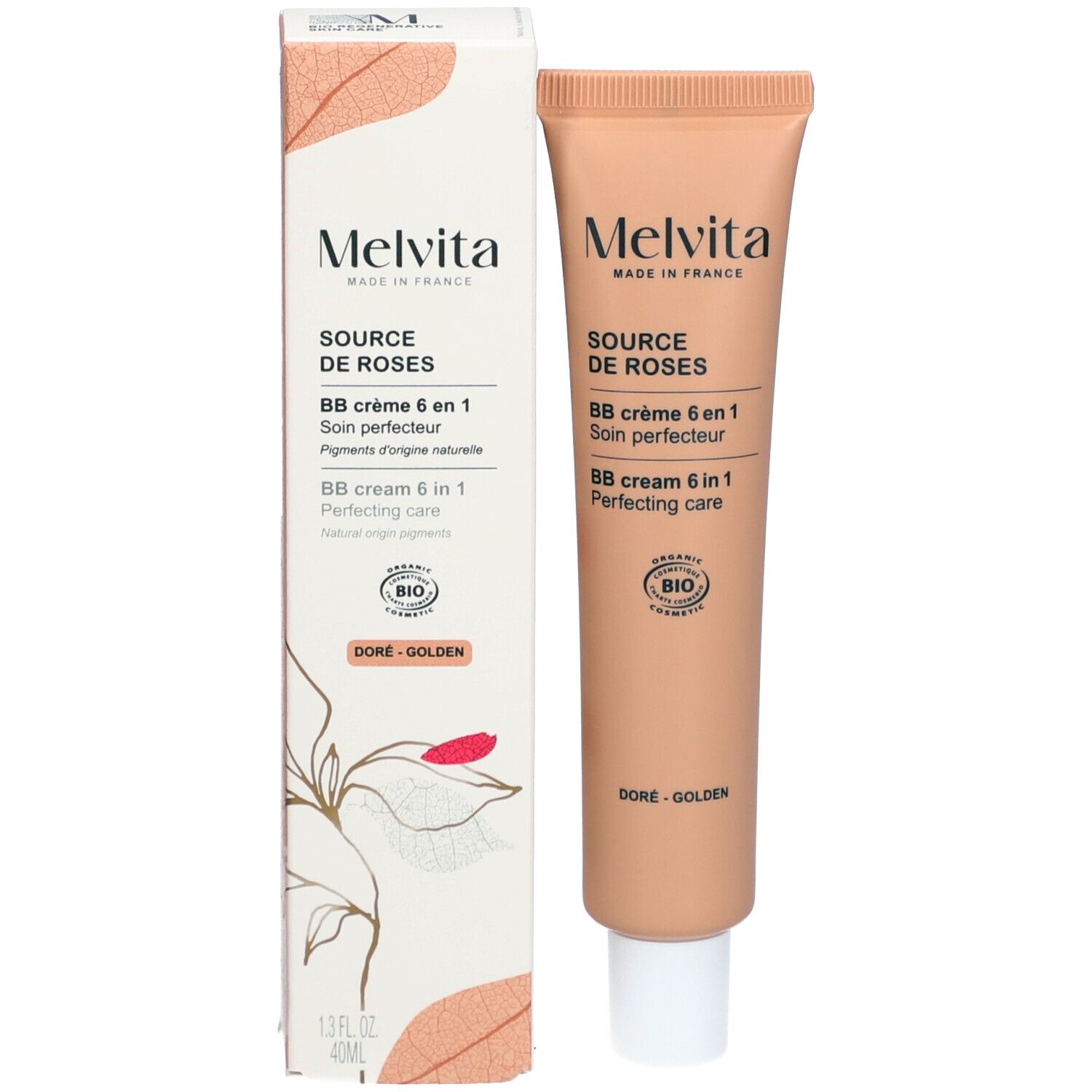 Melvita Source de Roses BB Crème 6 en 1 Doré