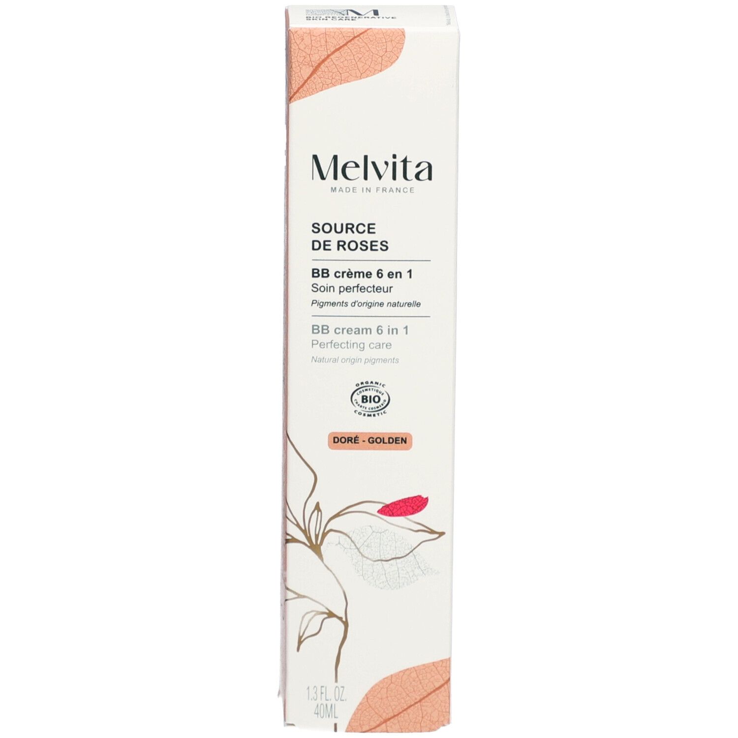 Melvita Source de Roses BB Crème 6 en 1 Doré