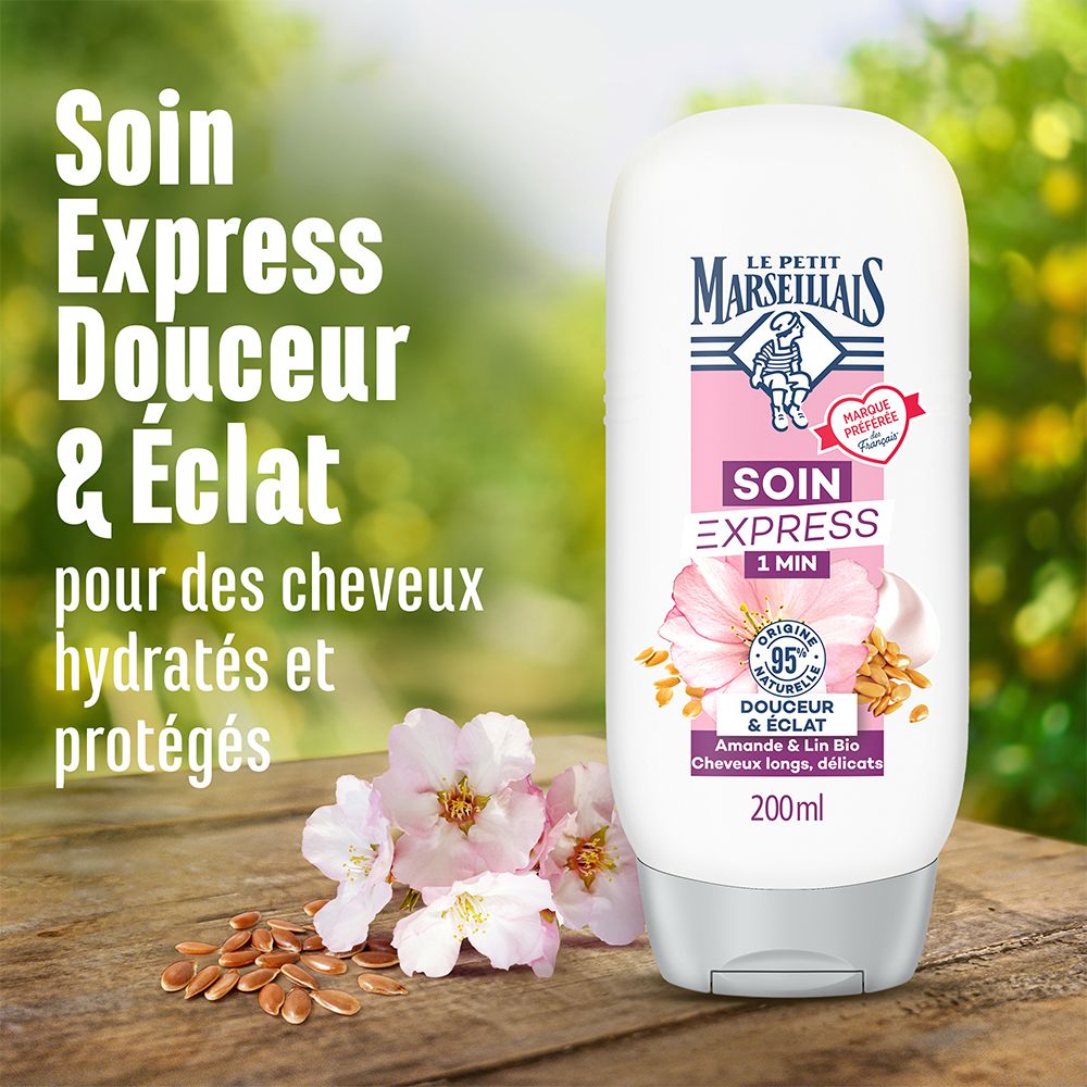 Le Petit Marseillais Soin Express Douceur & Éclat à l’Amande et aux Graines de lin Bio