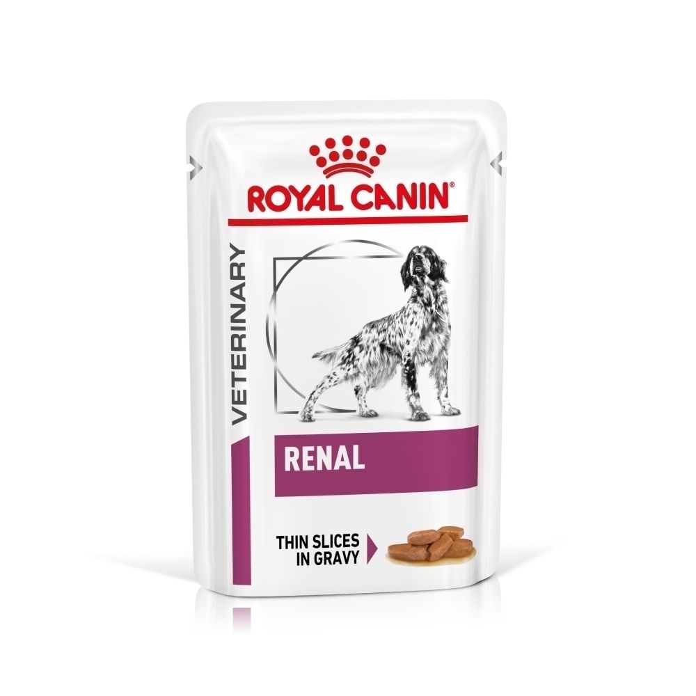 Royal Canin Veterinary Diet Renal: Individueel zakje van 100 g. Gevlekte hond.
