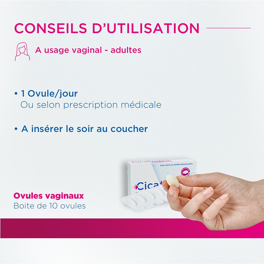 Cicatridine - 10 Vaginale Ovules - Droogt de vagina uit en bevordert de genezing