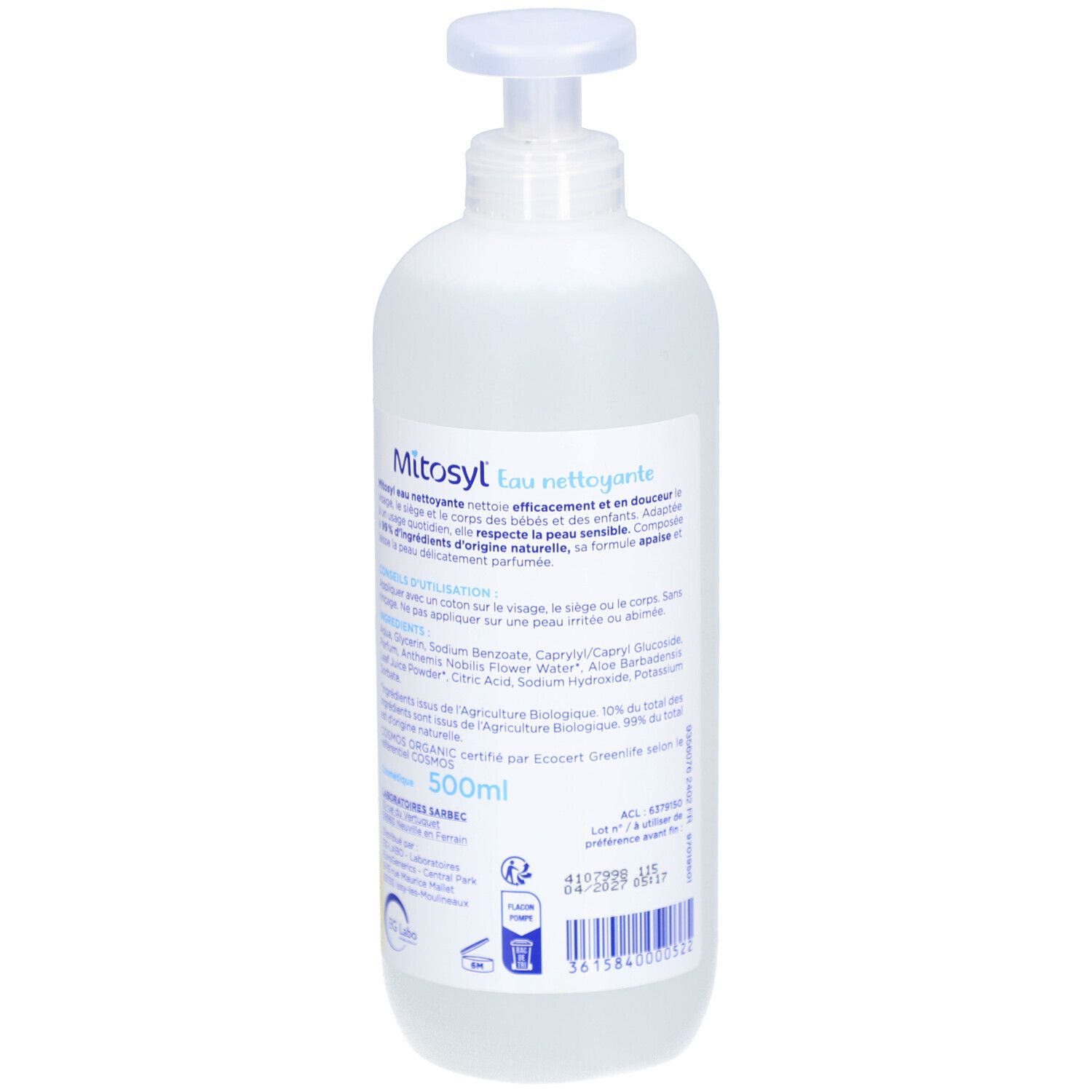 Mitosyl No-rinse reinigingswater voor de normale huid vanaf de geboorte