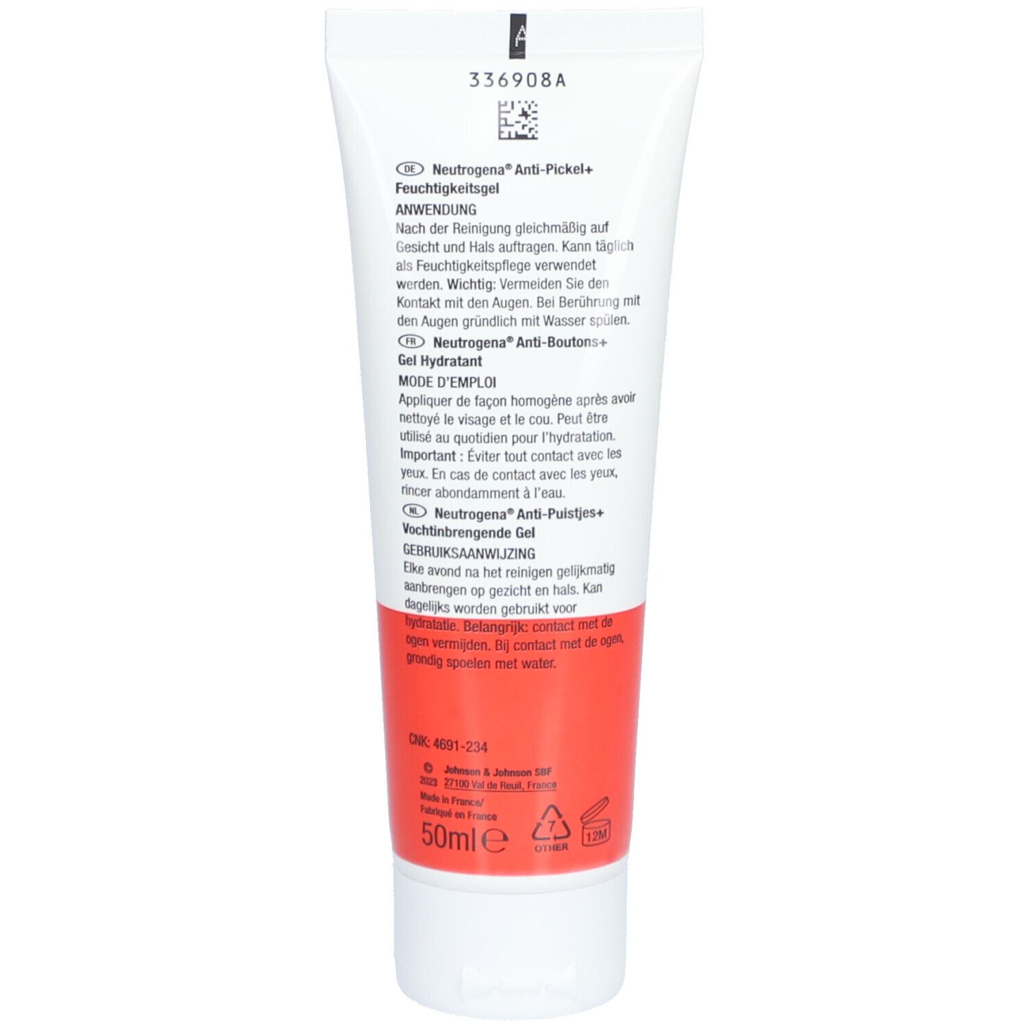 Neutrogena Gel Hydratant Anti-Boutons+ avec 4% Niacinamide et Panthénol