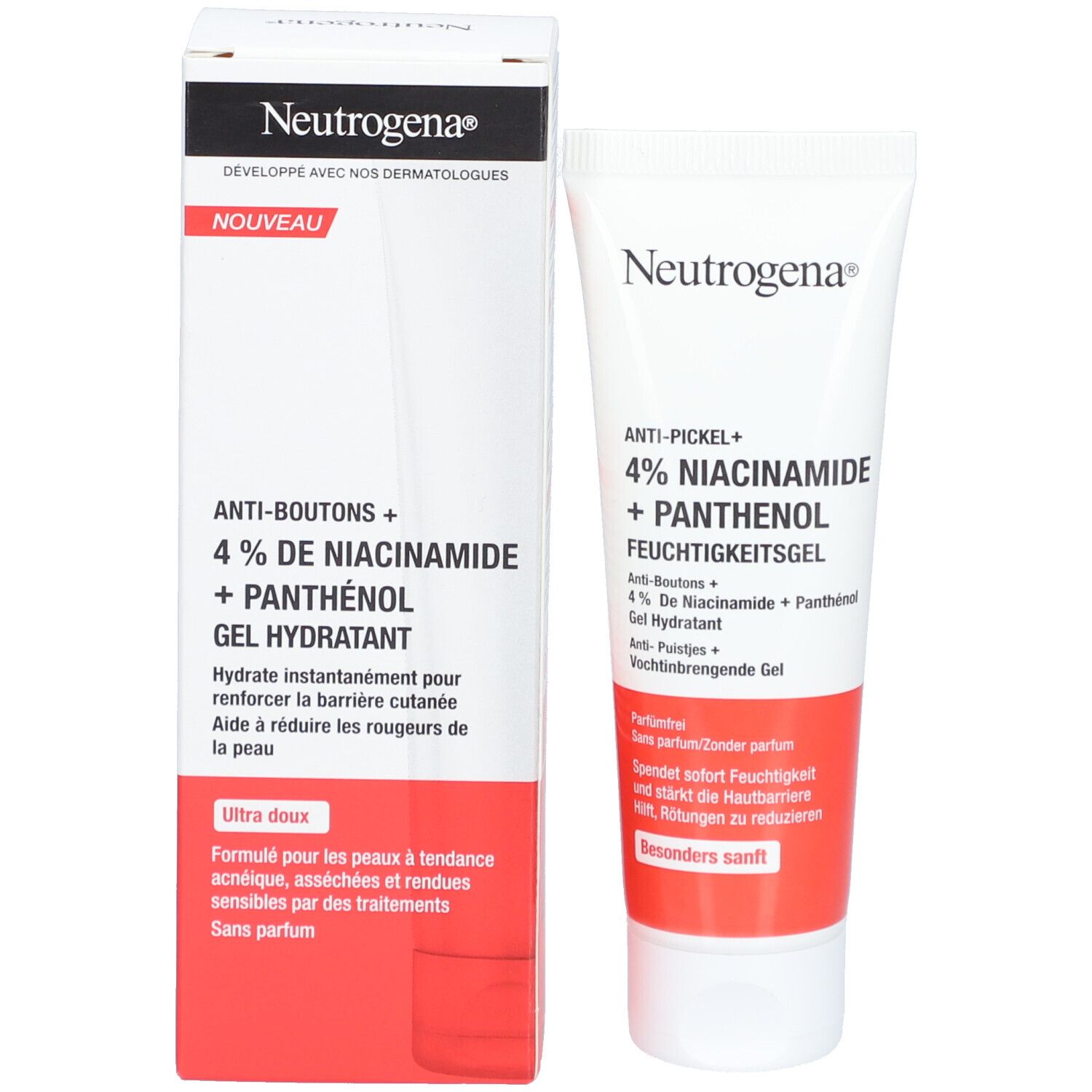 Neutrogena Gel Hydratant Anti-Boutons+ avec 4% Niacinamide et Panthénol