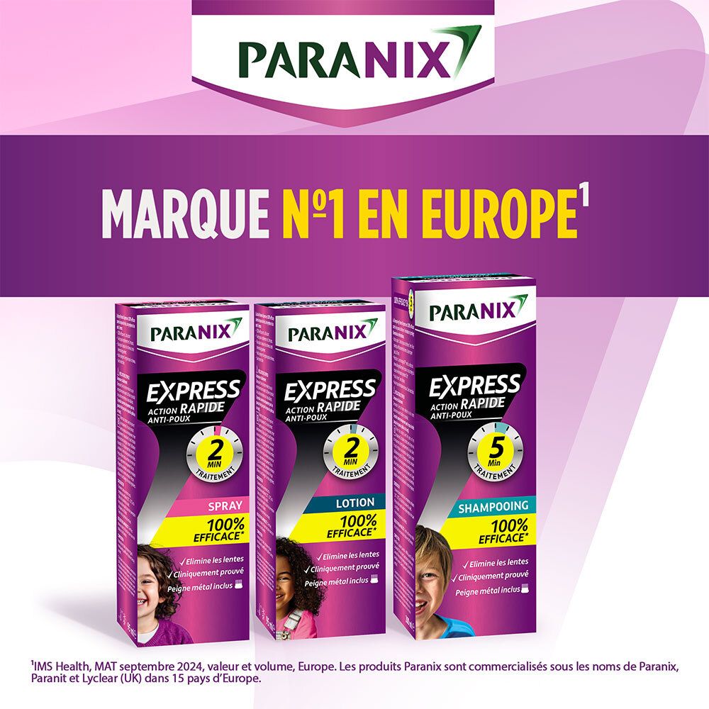 Trois emballages de produits. Texte: Marque n°1 en Europe. Noms et logos des produits visibles.