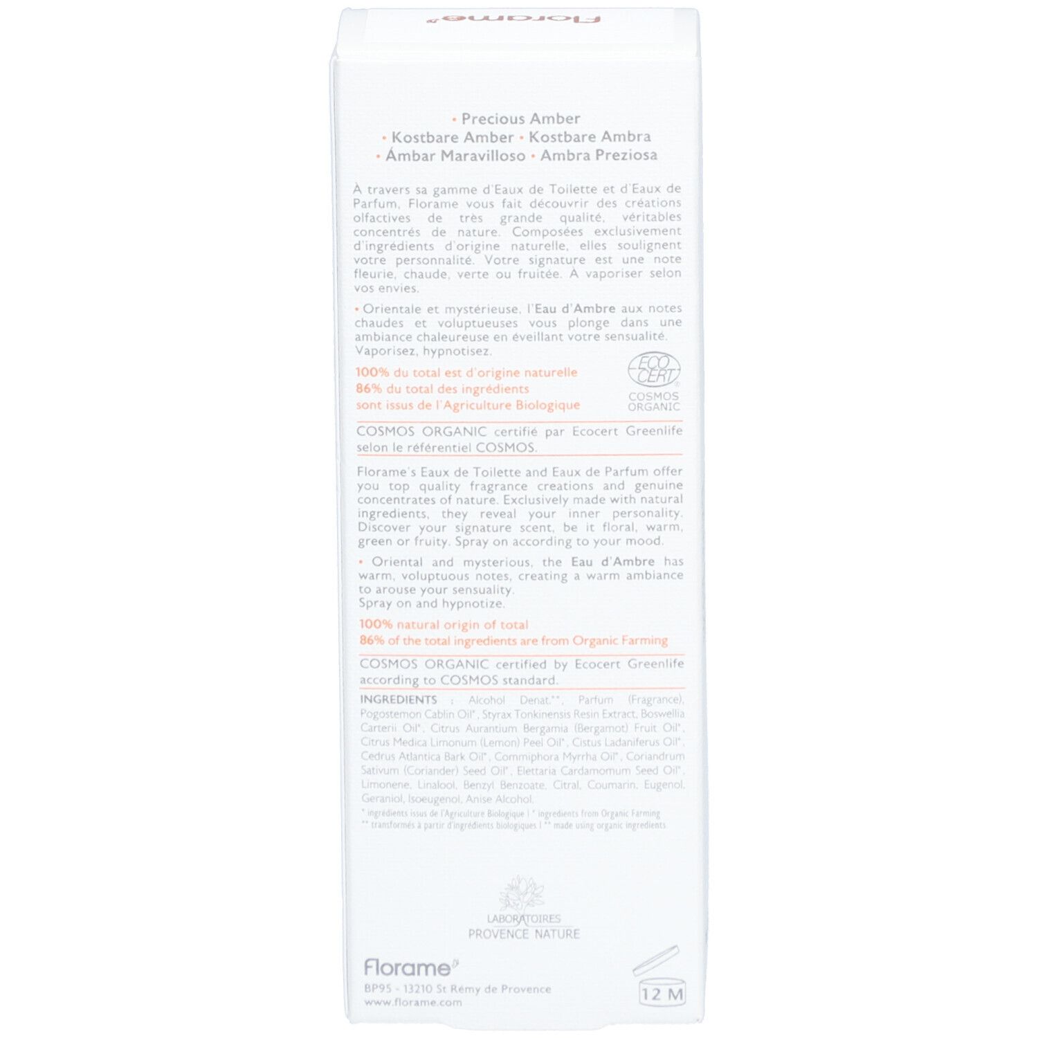 Florame Eau de parfum Ambre Précieux