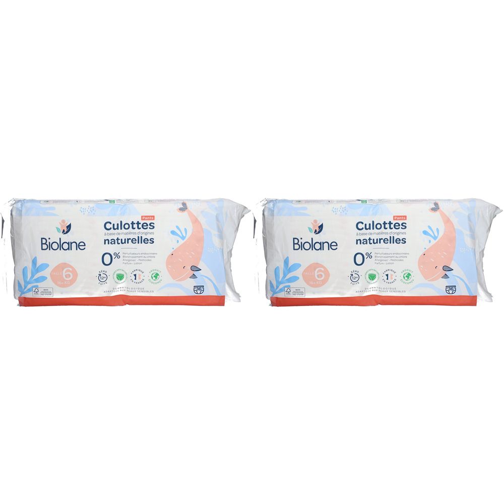 BIOLANE Natural Luiers Maat 6 - 12H - Geen lekkage