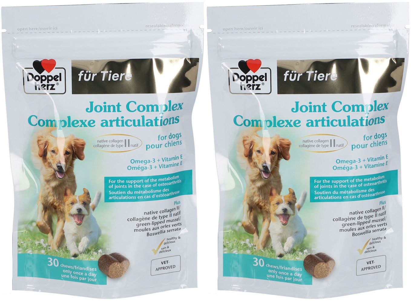 Doppelherz® Animaux Complexe articulations pour chiens x2